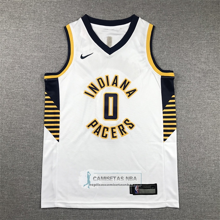 Camiseta Nino Indiana Pacers Tyrese Haliburton NO 0 Association 2022-23 Blanco